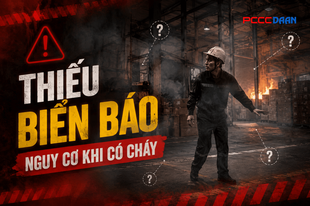 Những lỗi bố trí bình chữa cháy tại Đà Nẵng lỗi không có biển báo