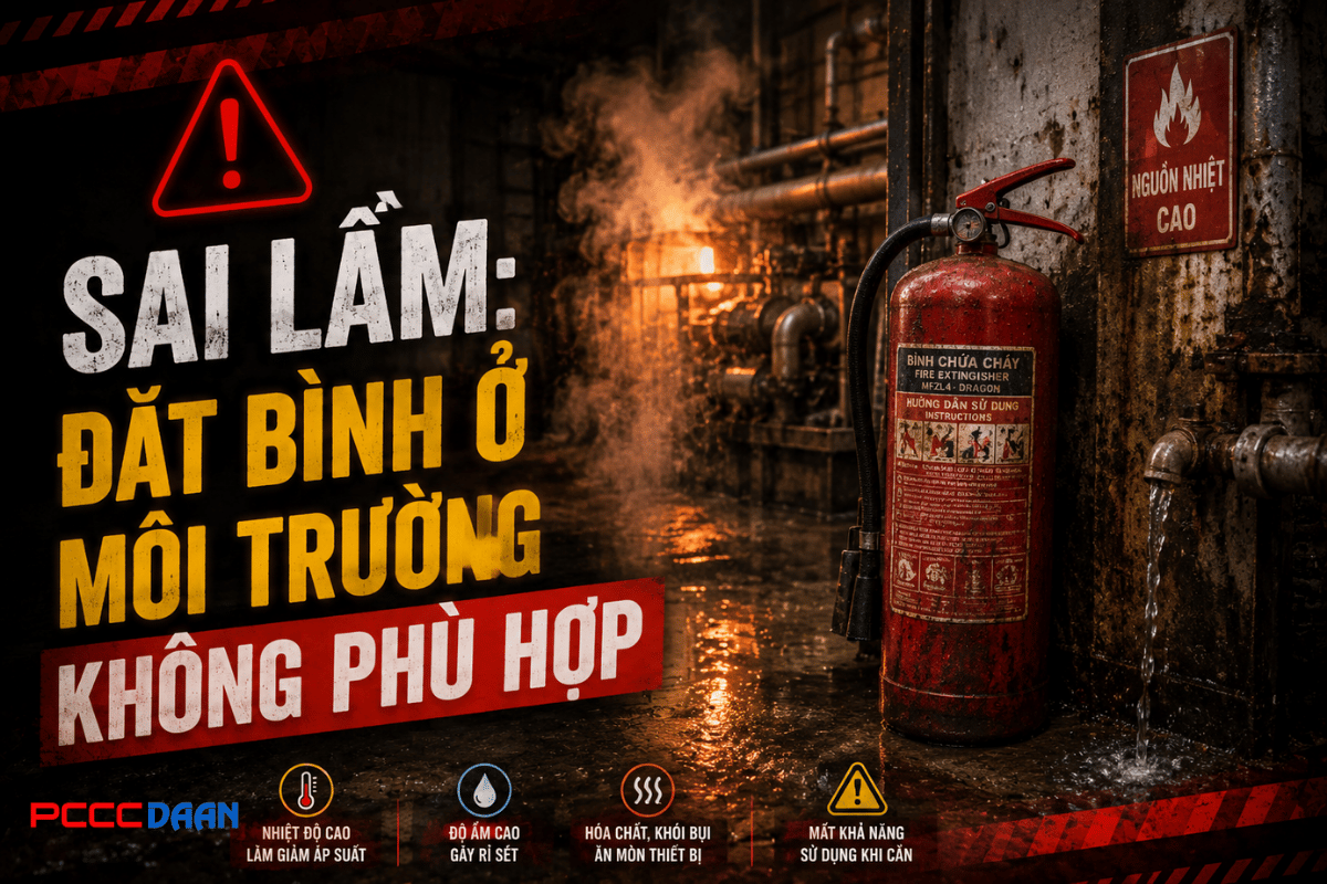 Những lỗi bố trí bình chữa cháy tại Đà Nẵng