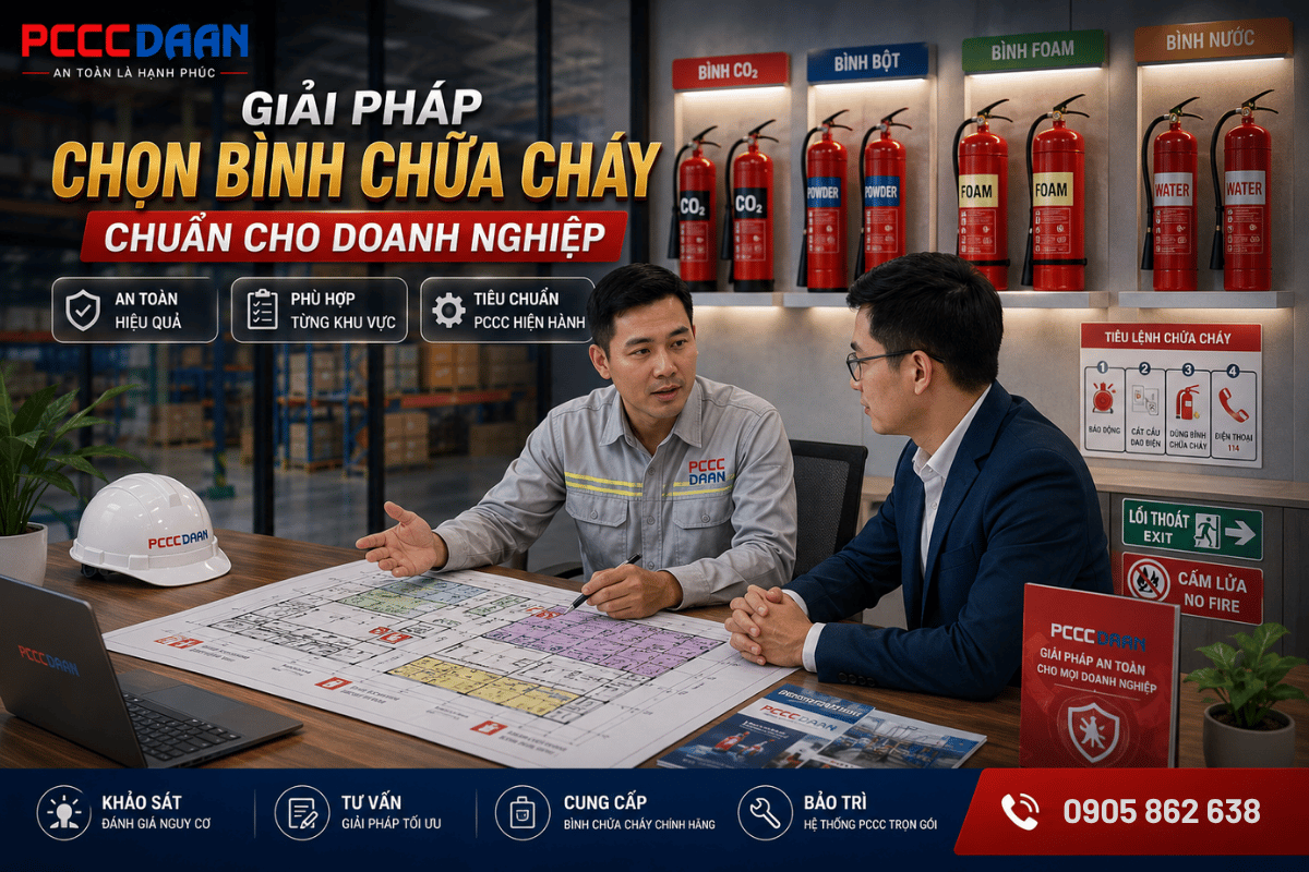 Chọn bình chữa cháy phù hợp cho nhà xưởng