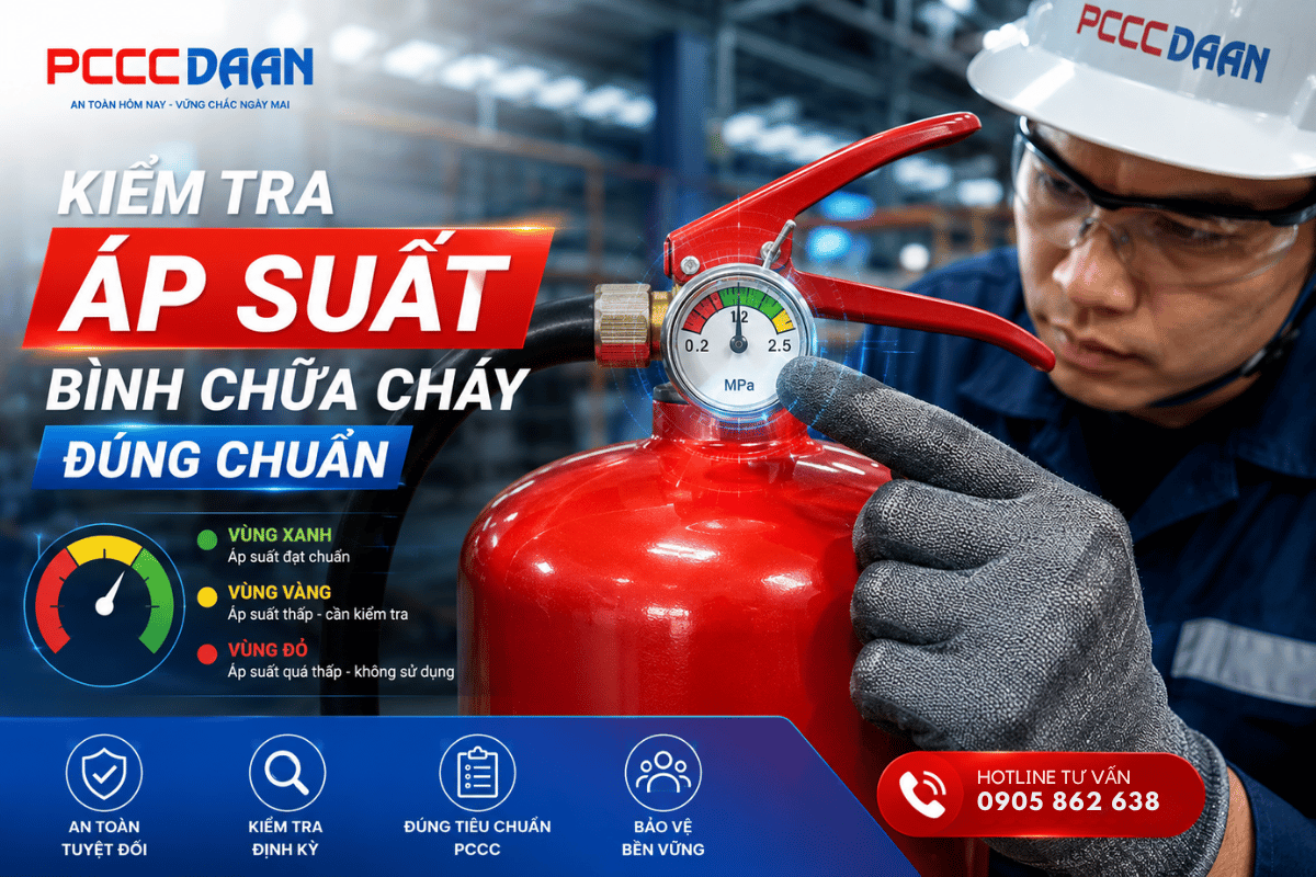 Hướng dẫn kiểm tra bình chữa cháy tại Đà Nẵng áp suất