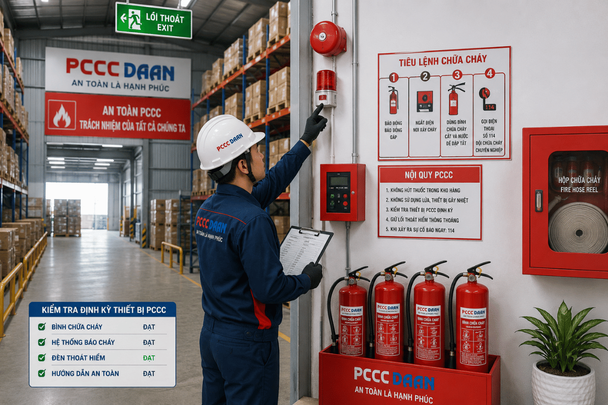 Nguy cơ cháy kho hàng tại Đà Nẵng kiểm tra định kỳ