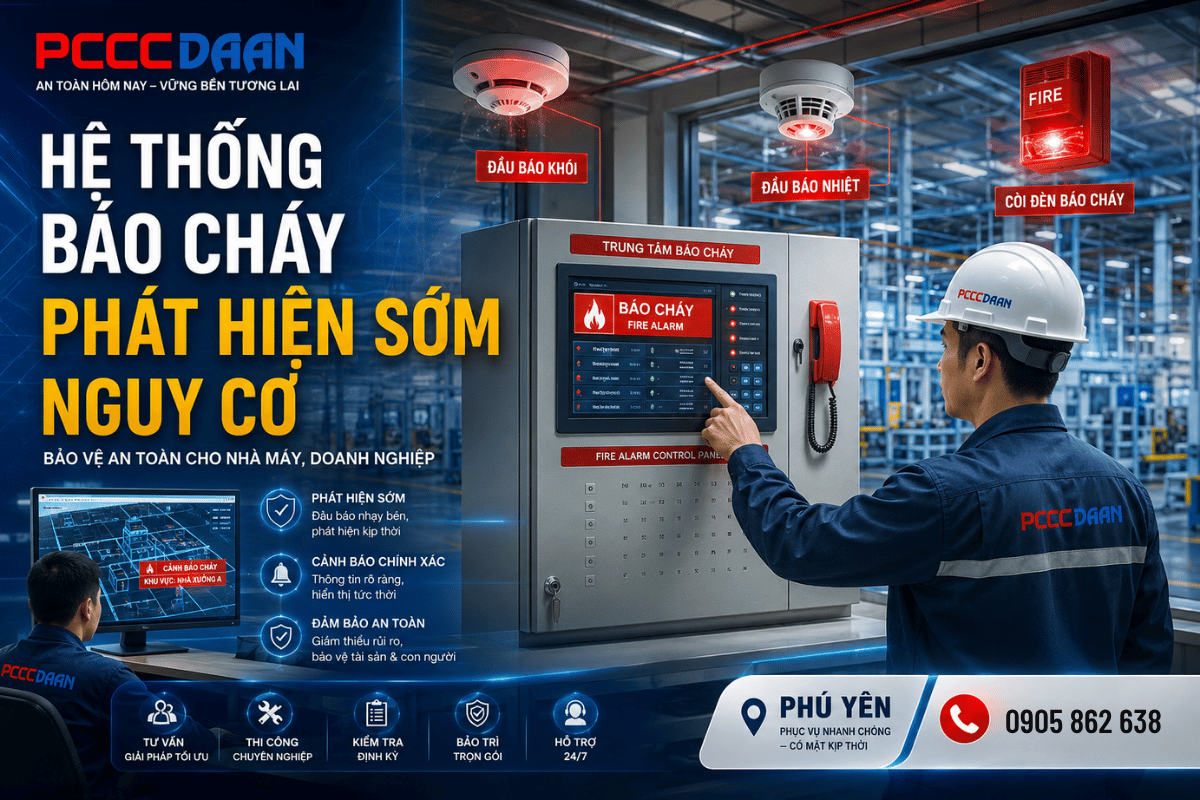 Thiết bị PCCC tại Phú Yên hệ thống báo cháy