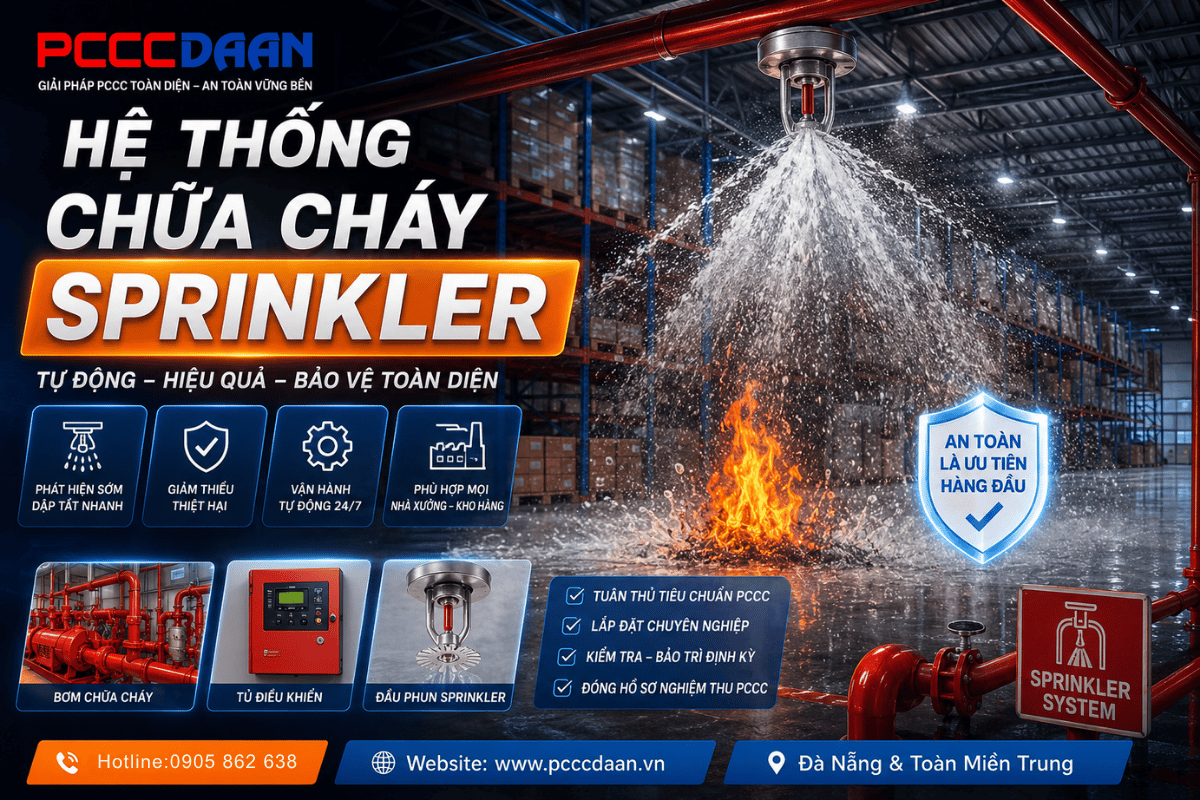 Top 7 thiết bị PCCC tại Đà Nẵng sprinkler