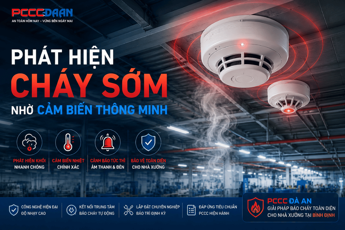 Lắp đặt hệ thống báo cháy tại Bình Định phát hiện sớm