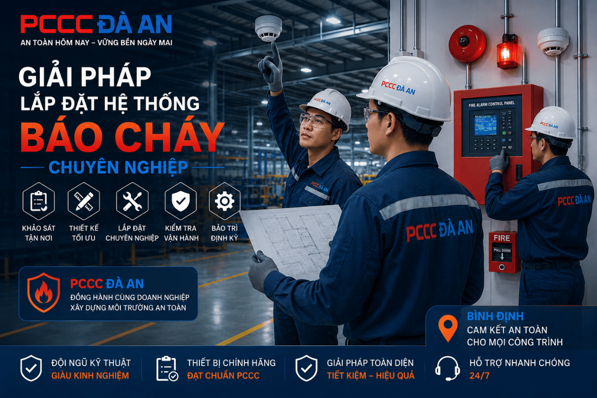 Lắp đặt hệ thống báo cháy tại Bình Định giải pháp lắp đặt