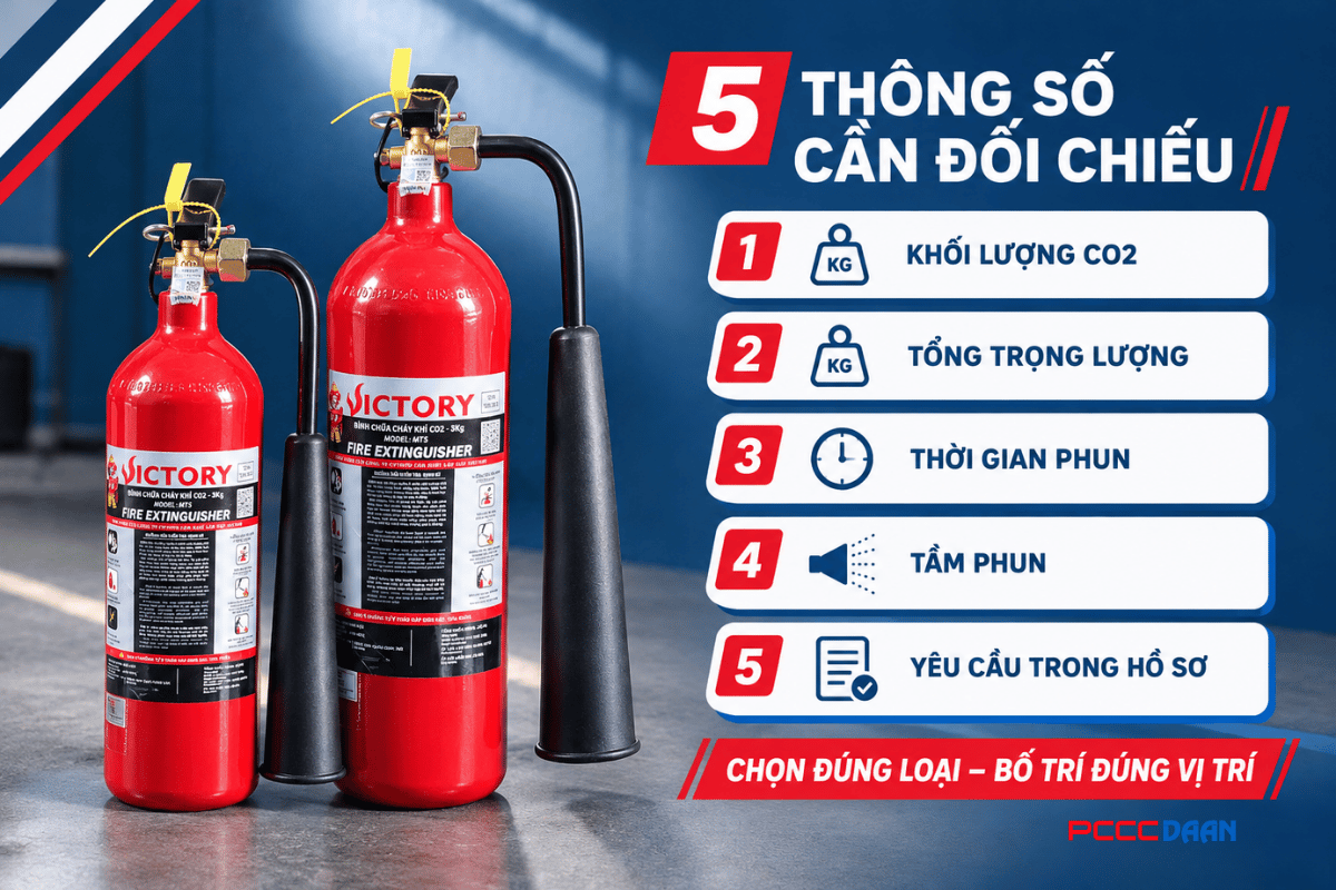 bình chữa cháy CO2 3kg và 5kg