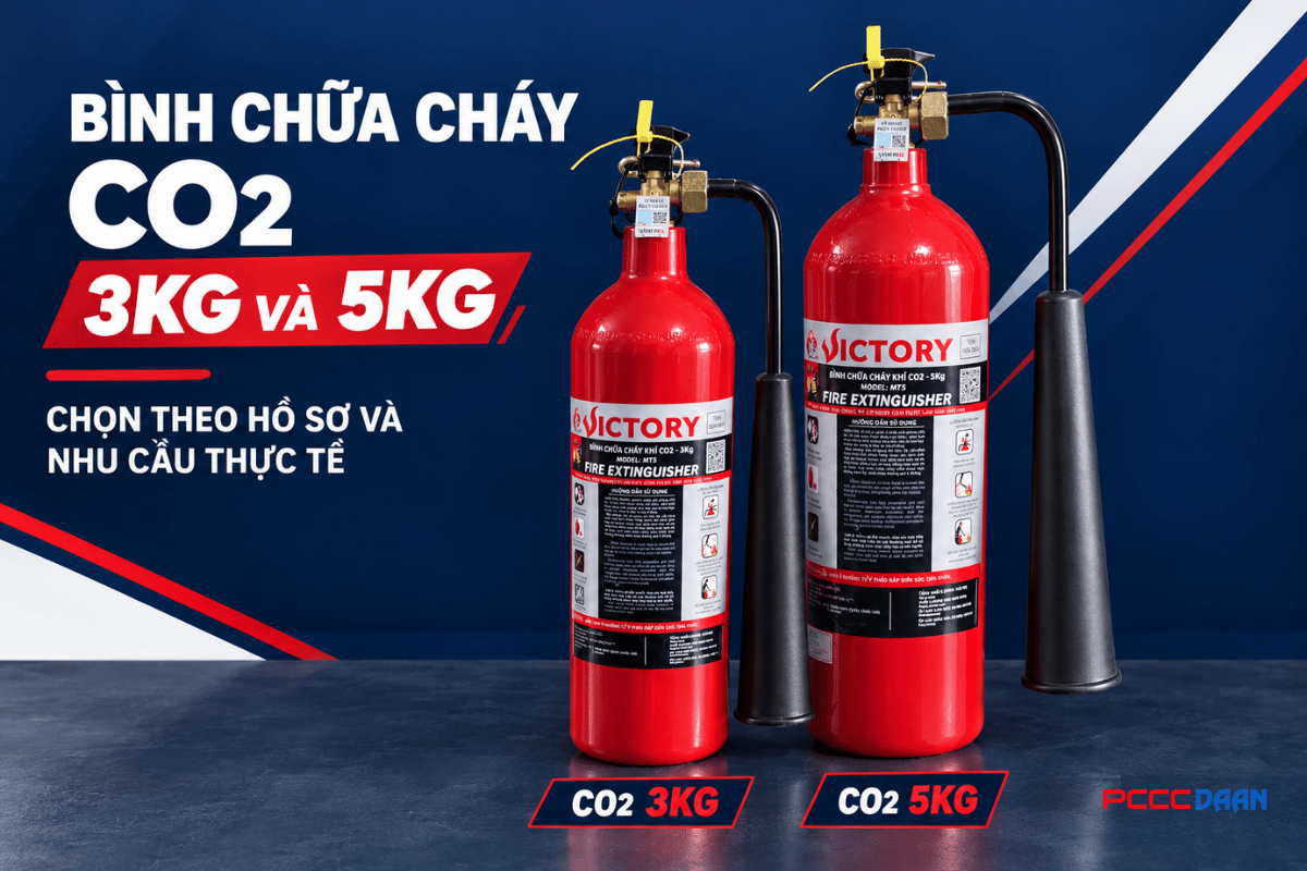 bình chữa cháy CO2 3kg và 5kg