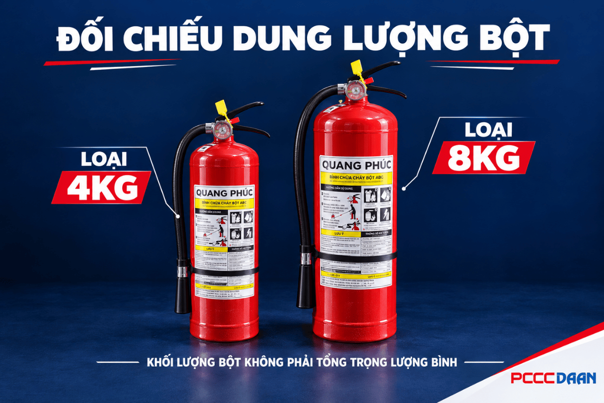 Bình chữa cháy bột 4kg và 8kg