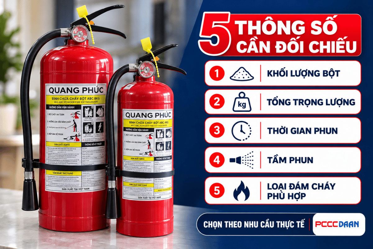 Bình chữa cháy bột 4kg và 8kg
