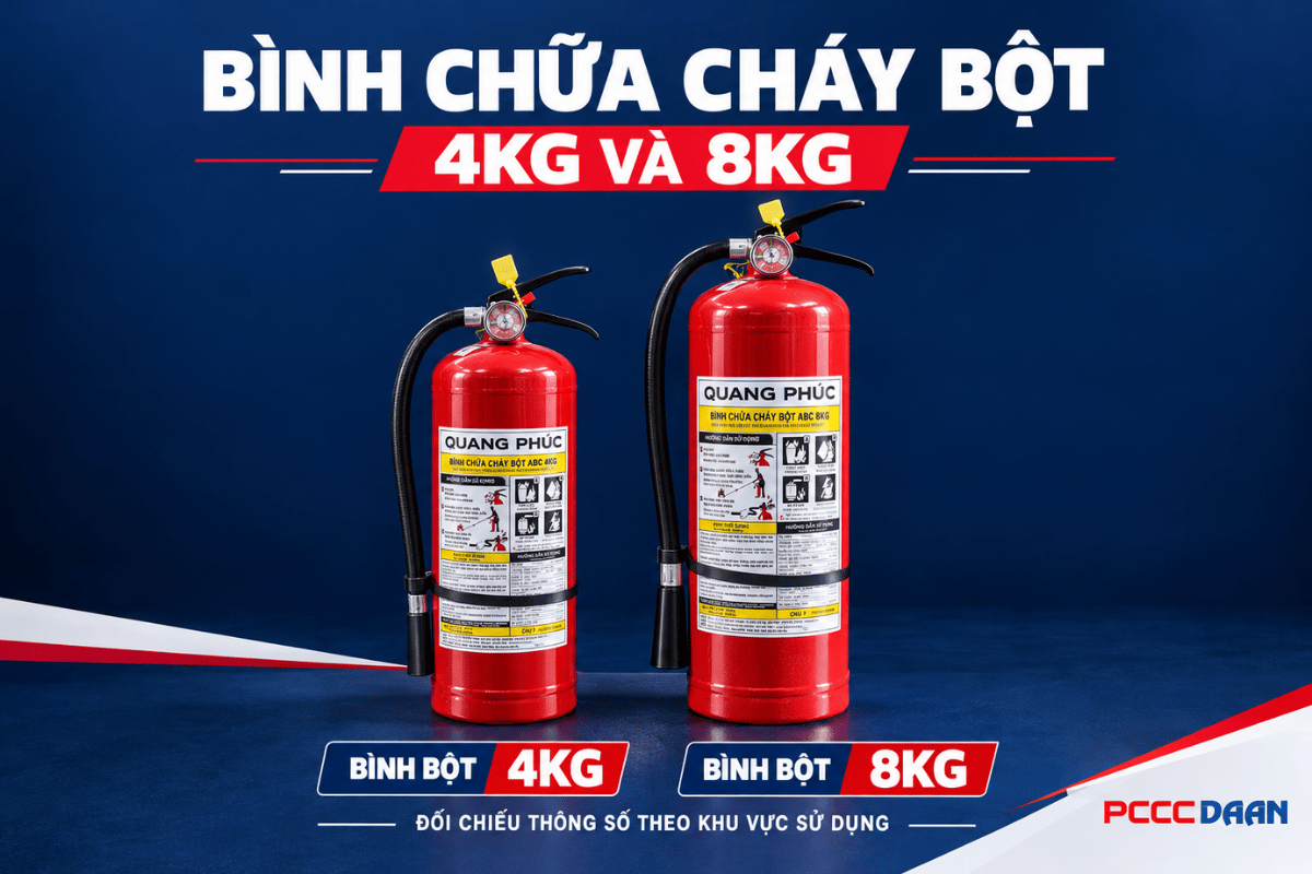 Bình chữa cháy bột 4kg và 8kg