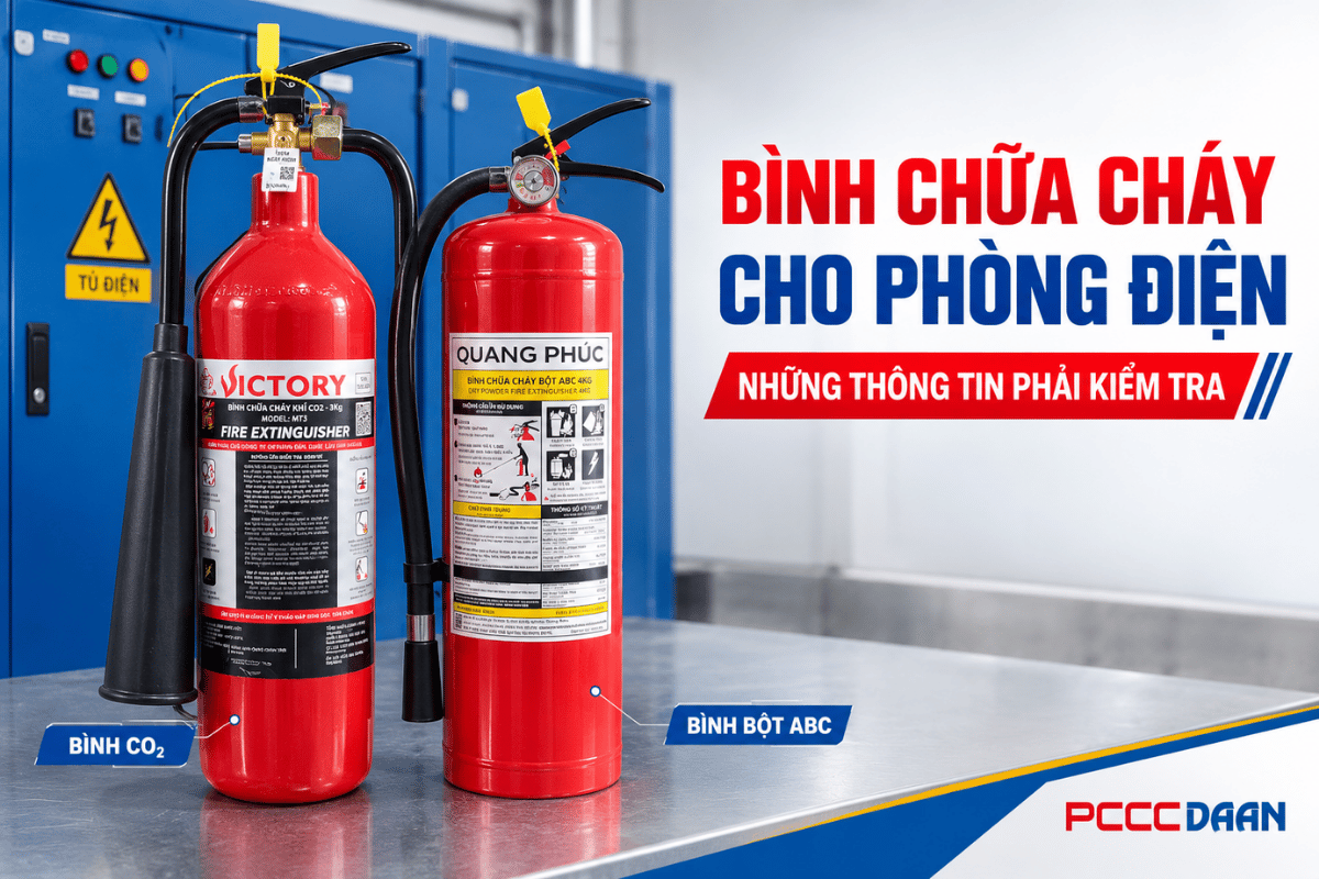 Bình chữa cháy cho phòng điện