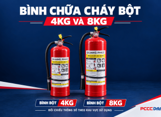 Bình chữa cháy bột 4kg và 8kg: Thông số cần đối chiếu theo khu vực sử dụng